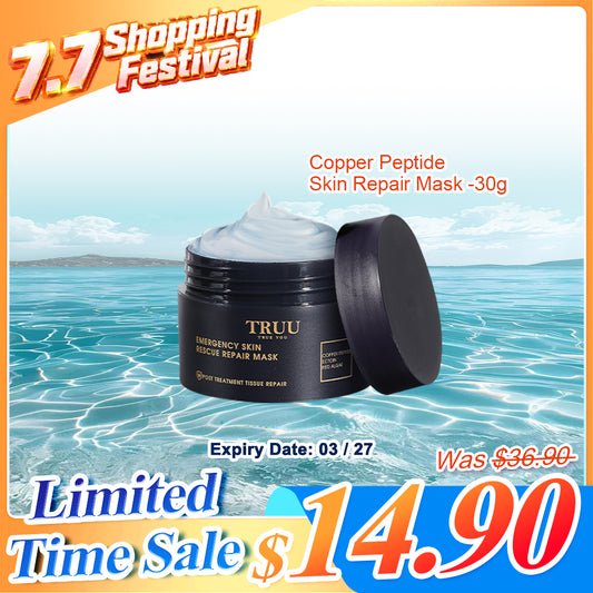 TRUU Copper Peptide Skin Repair Mask - 30g Travel size (Expiry on 03/27)