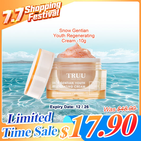 TRUU Snow Gentian Youth Regenerating Cream -10g Travel Size (Expiry on 12/26)