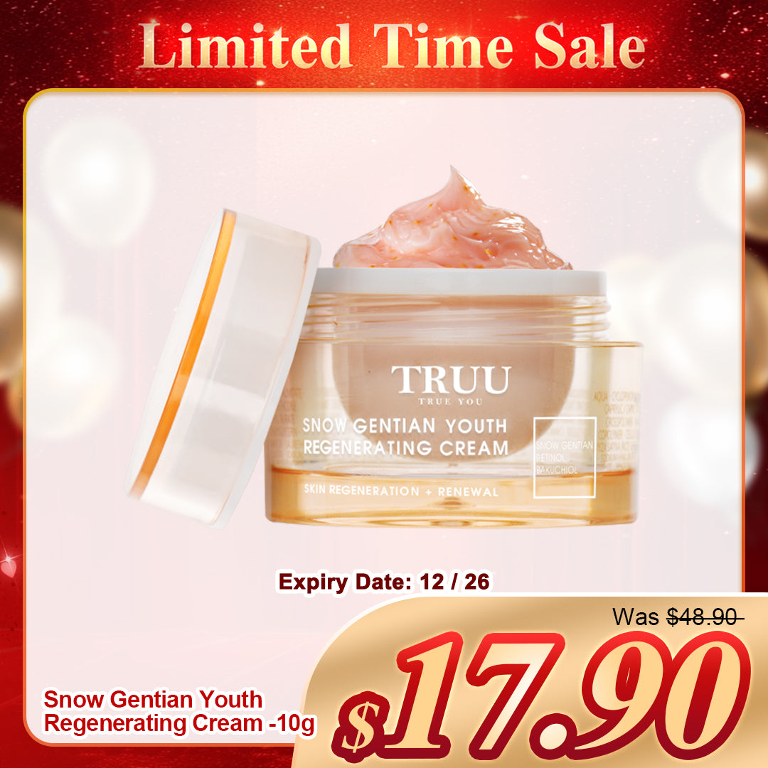 TRUU Snow Gentian Youth Regenerating Cream -10g Saiz Perjalanan (Tamat tempoh pada 12/26)