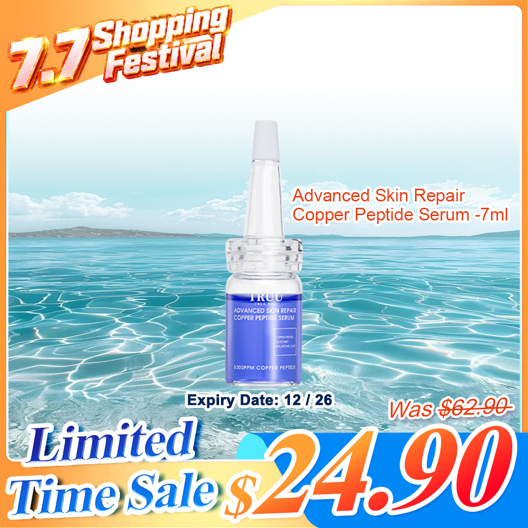 TRUU Advanced Skin Repair Copper Peptide Serum -7ml Travel Size (Expiry on 12/26)