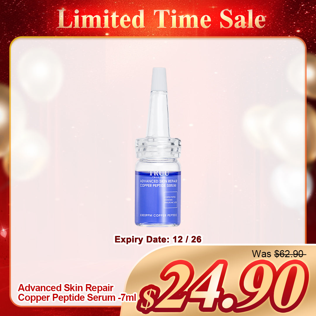 TRUU Advanced Skin Repair Copper Peptide Serum -7ml Travel Size (Expiry on 12/26)
