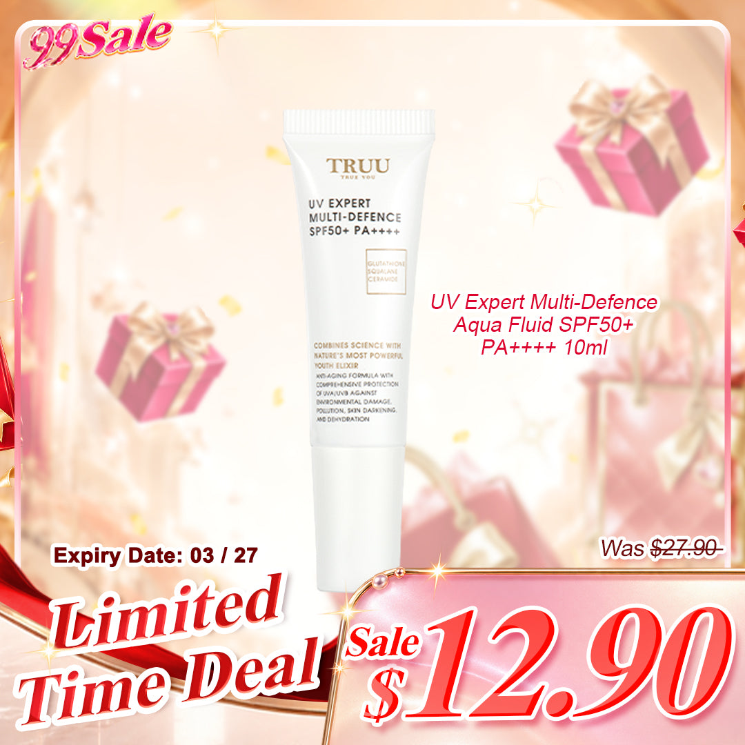 TRUU UV Expert Multi-Defence Aqua Fluid SPF50+ PA++++ 10ml Travel Size (Expiry on 03/27)