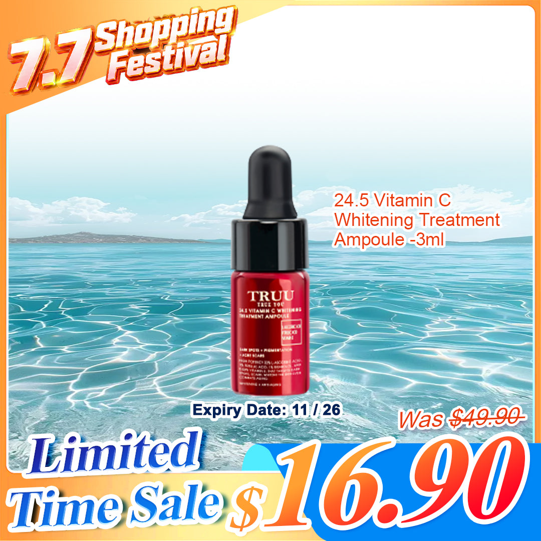 TRUU 24.5 Vitamin C Whitening Treatment Ampoule -3ml Travel Size (Expiry on 11/26)