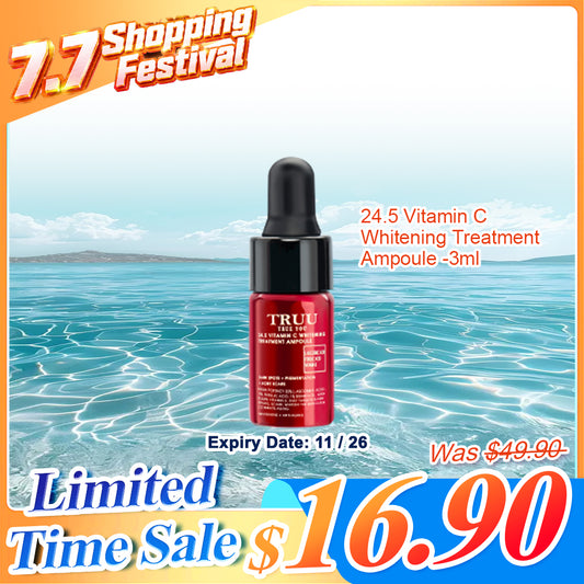 TRUU 24.5 Vitamin C Whitening Treatment Ampoule -3ml Travel Size (Expiry on 11/26)