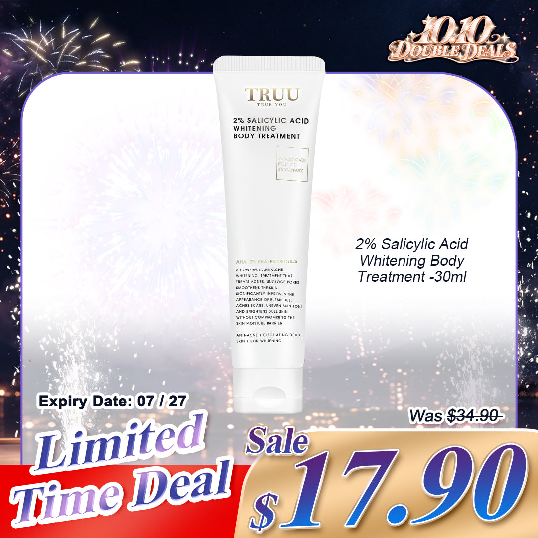 TRUU 2% Salicylic Acid Whitening Body Treatment-30ML Travel Size (Expiry on 07/27)