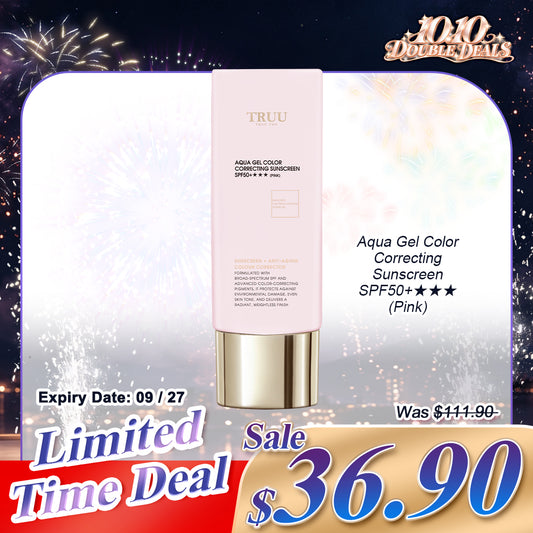TRUU Aqua Gel Color Correcting Sunscreen SPF50+★★★ (Pink, Purple) | (Expiry on 09/27)