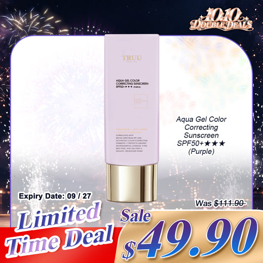 TRUU Aqua Gel Color Correcting Sunscreen SPF50+★★★ (Pink, Purple) | (Expiry on 09/27)