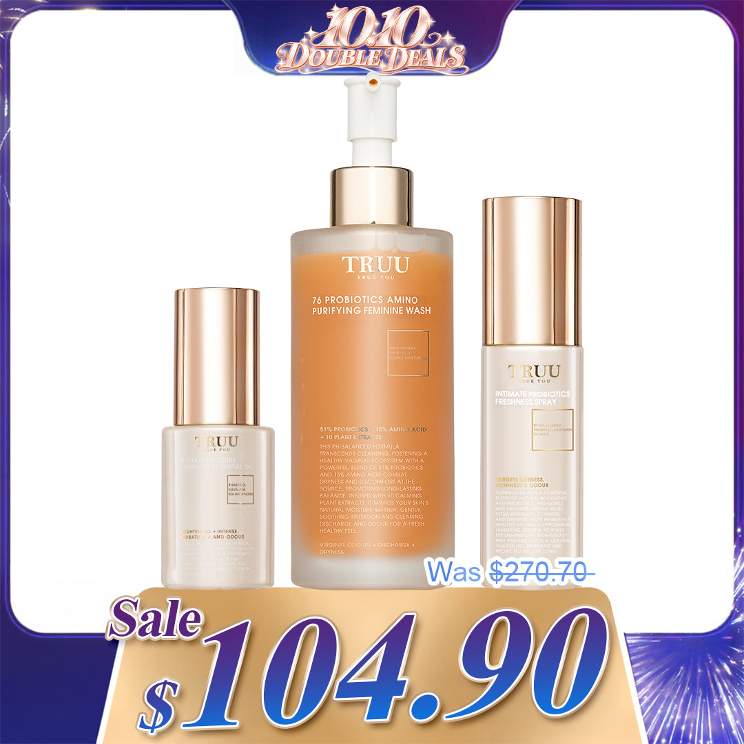 TRUU 76 Pencuci Wanita + Semburan Kesegaran + Minyak Serum Wanita