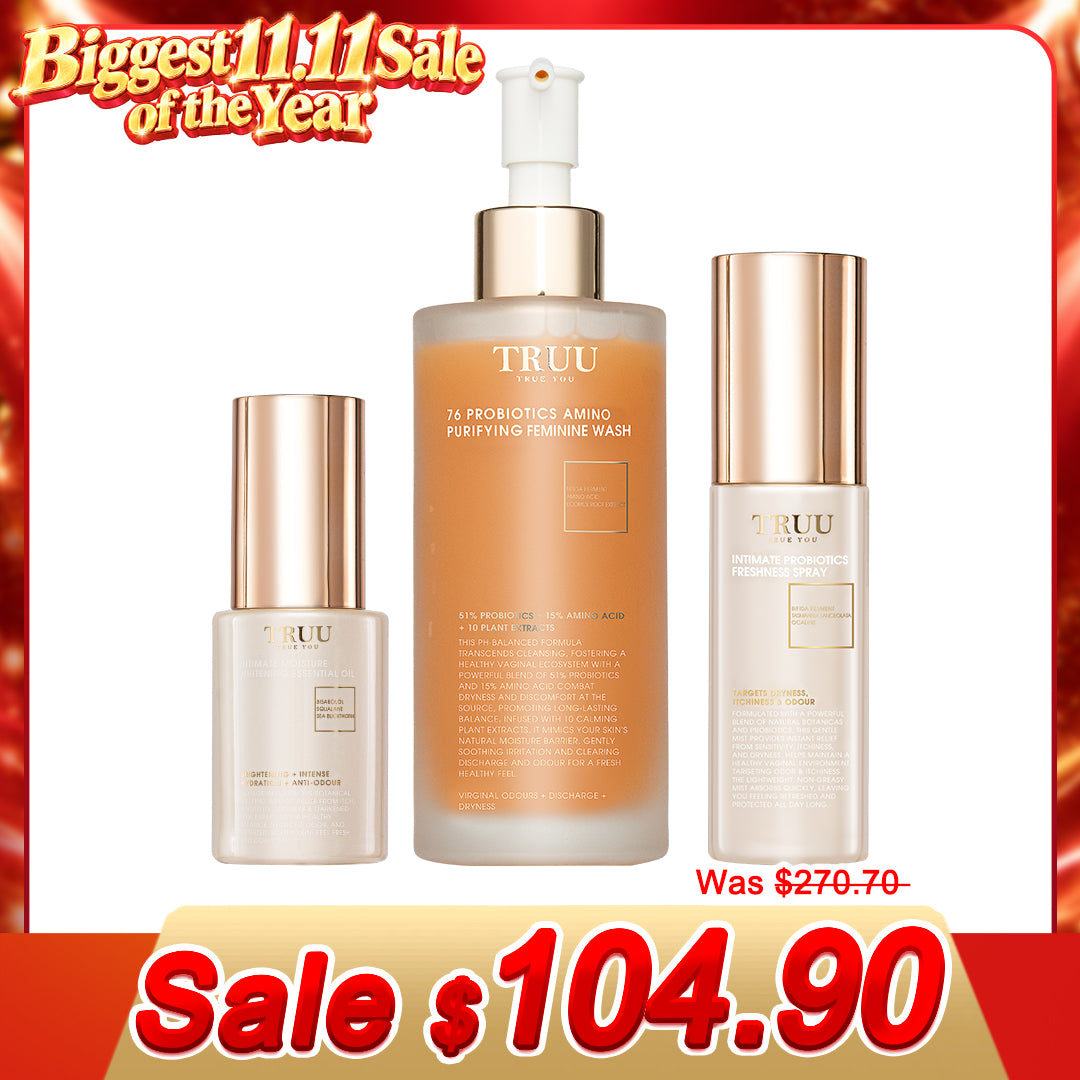 TRUU 76 Feminine Wash + Freshness Spray + Feminine Serum Oil