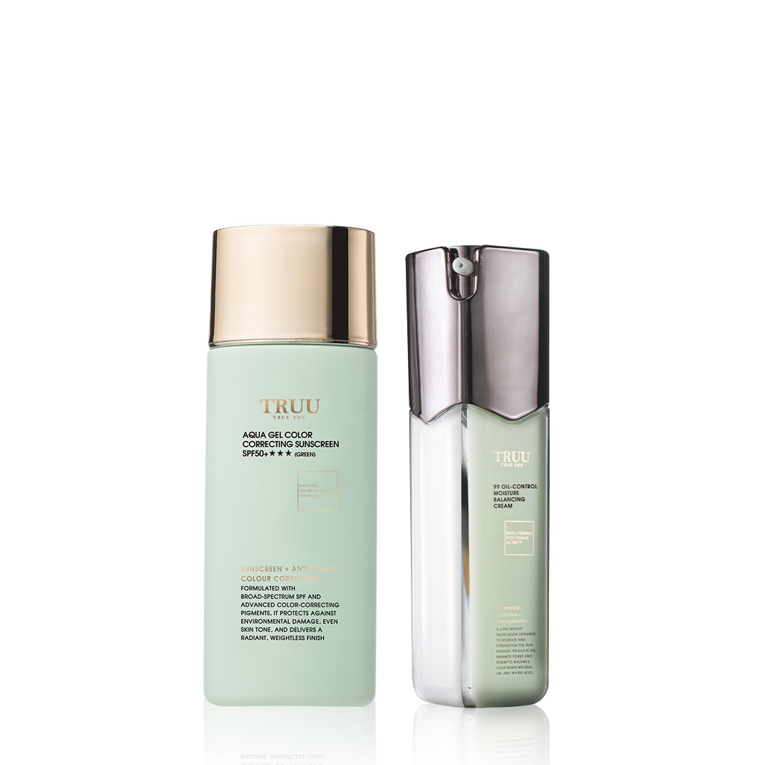 TRUU Aqua Gel Color Correcting Sunscreen Bundle Set