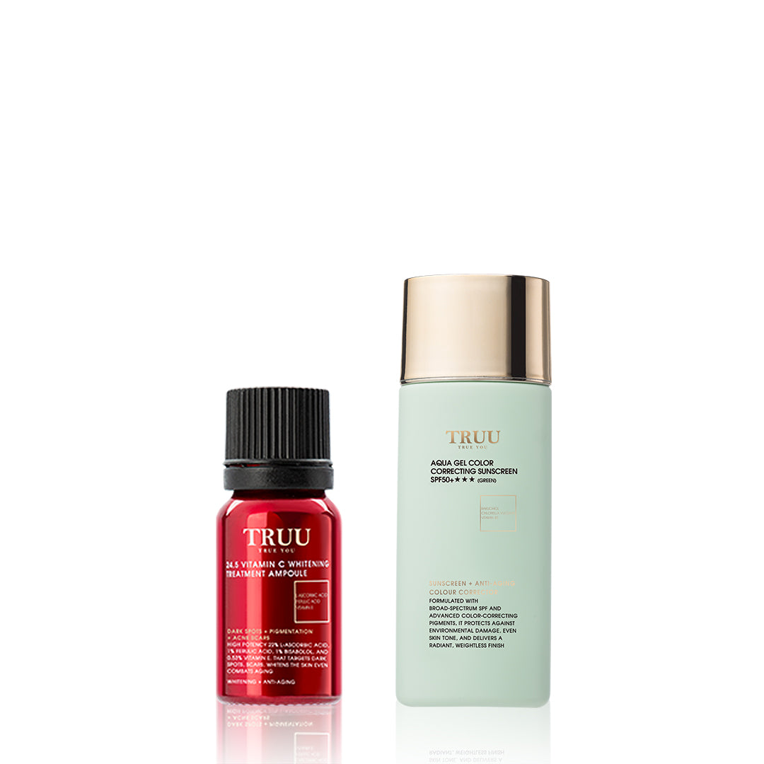 TRUU Aqua Gel Color Correcting Sunscreen Bundle Set