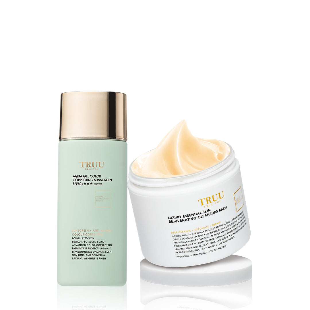 TRUU Aqua Gel Color Correcting Sunscreen Bundle Set