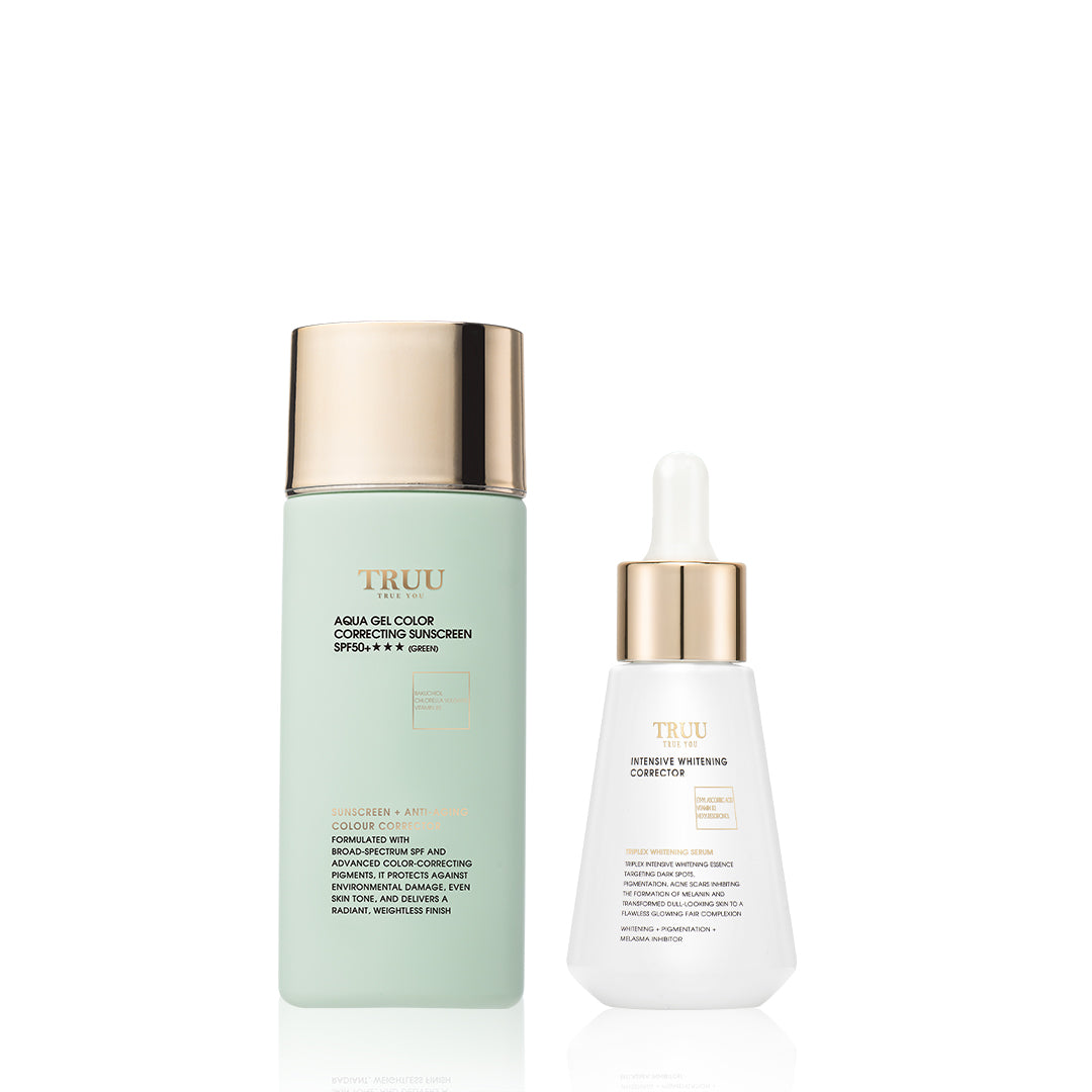 TRUU Aqua Gel Color Correcting Sunscreen Bundle Set