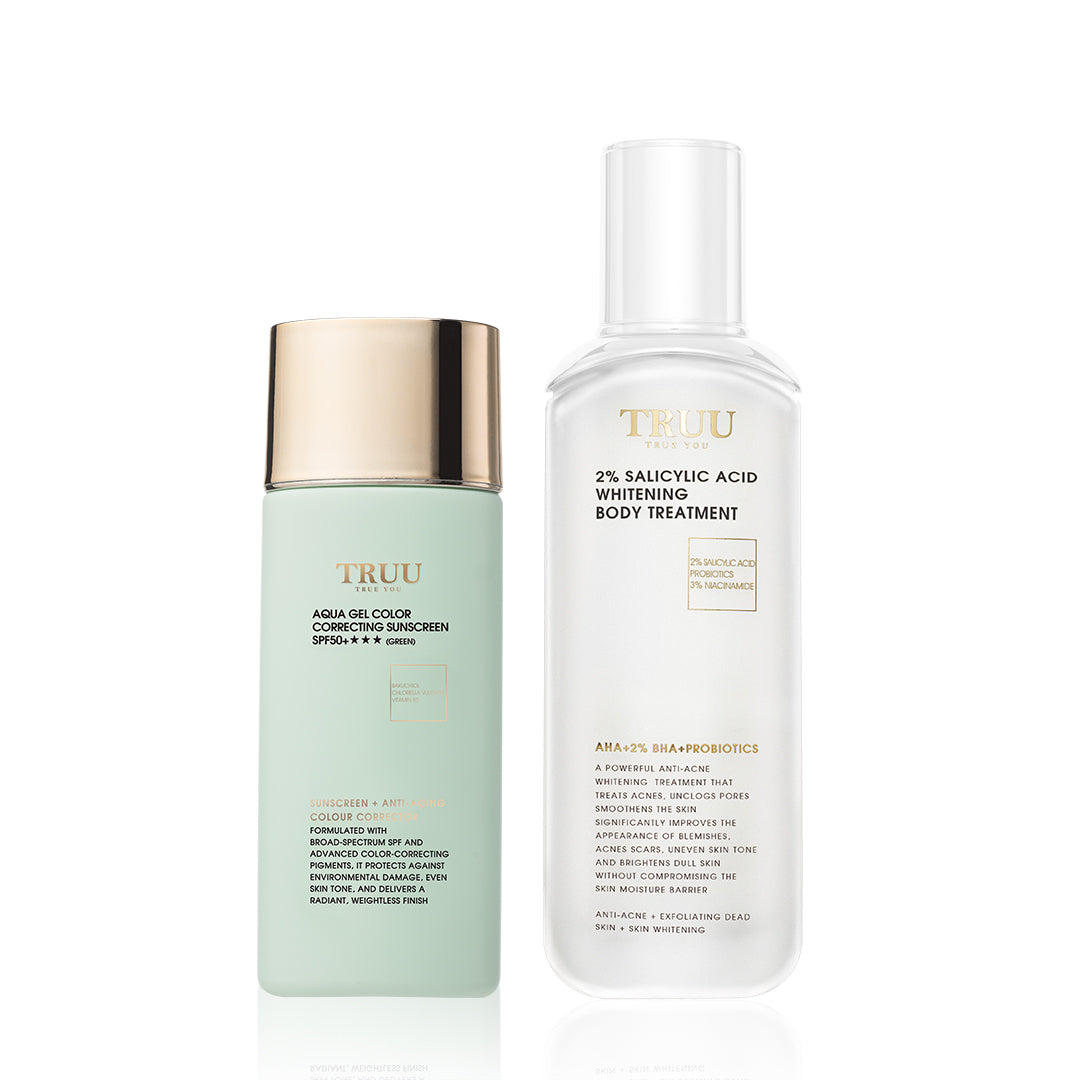 TRUU Aqua Gel Color Correcting Sunscreen Bundle Set