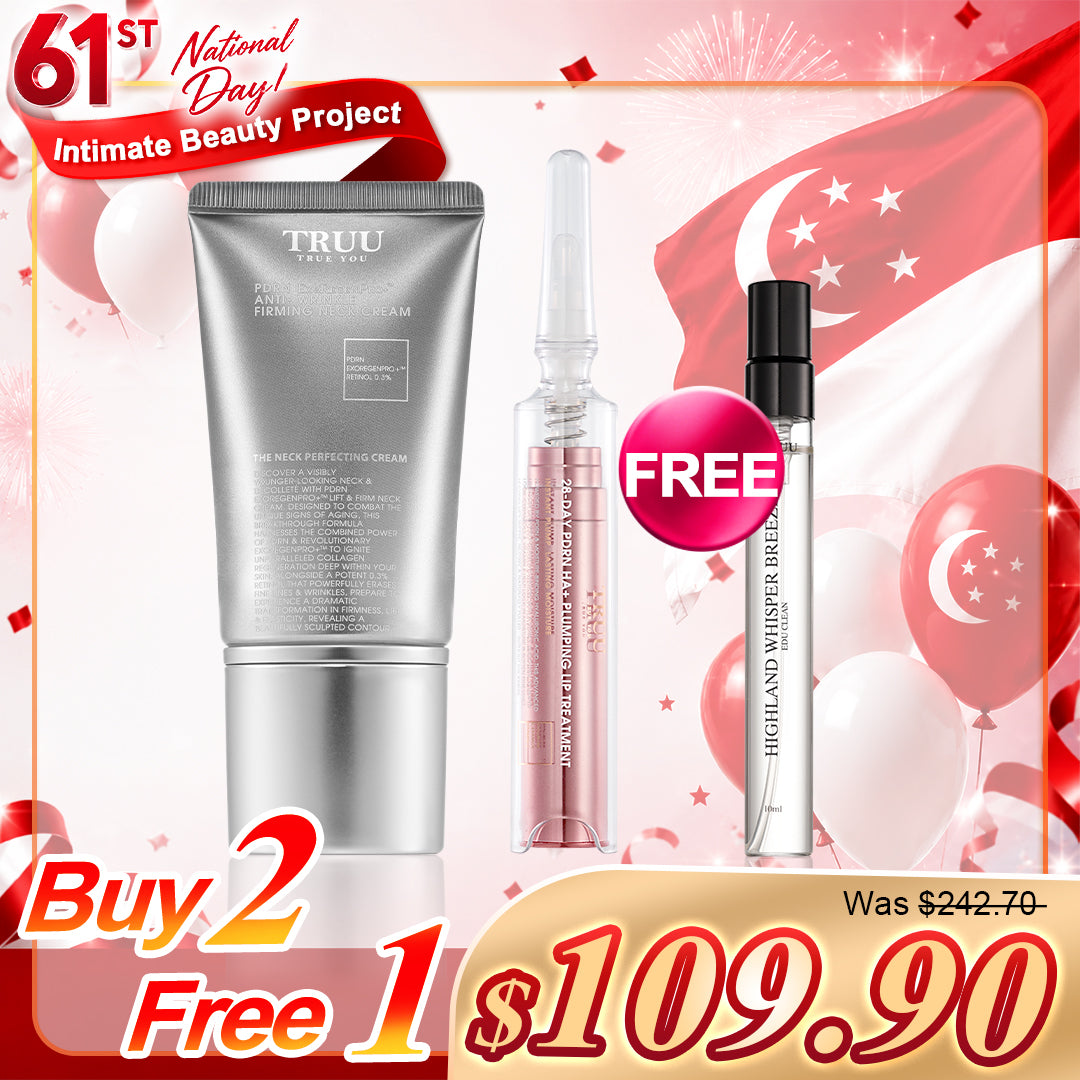TRUU PDRN ExoRegenPro+™ Anti-Wrinkle Firming Neck Cream + 28-Day PDRN HA+ Plumping Lip Treatment【Free】Serenity Realm -10ml Travel Size Pick One