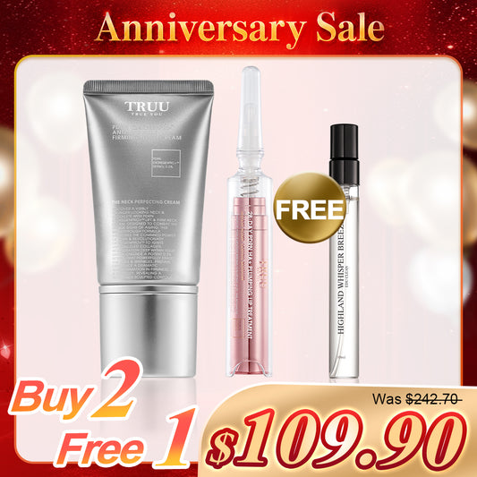 TRUU PDRN ExoRegenPro+™ Anti-Wrinkle Firming Neck Cream + 28-Day PDRN HA+ Plumping Lip Treatment【Free】Serenity Realm -10ml Travel Size Pick One