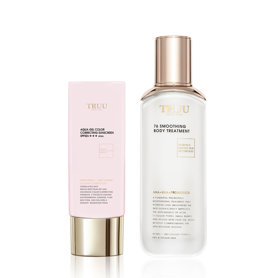 TRUU Aqua Gel Color Correcting Sunscreen Bundle Set