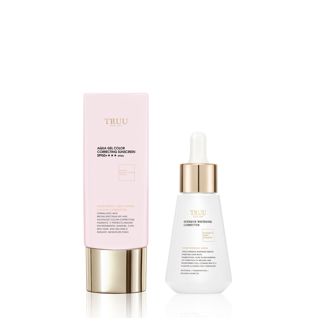 TRUU Aqua Gel Color Correcting Sunscreen Bundle Set