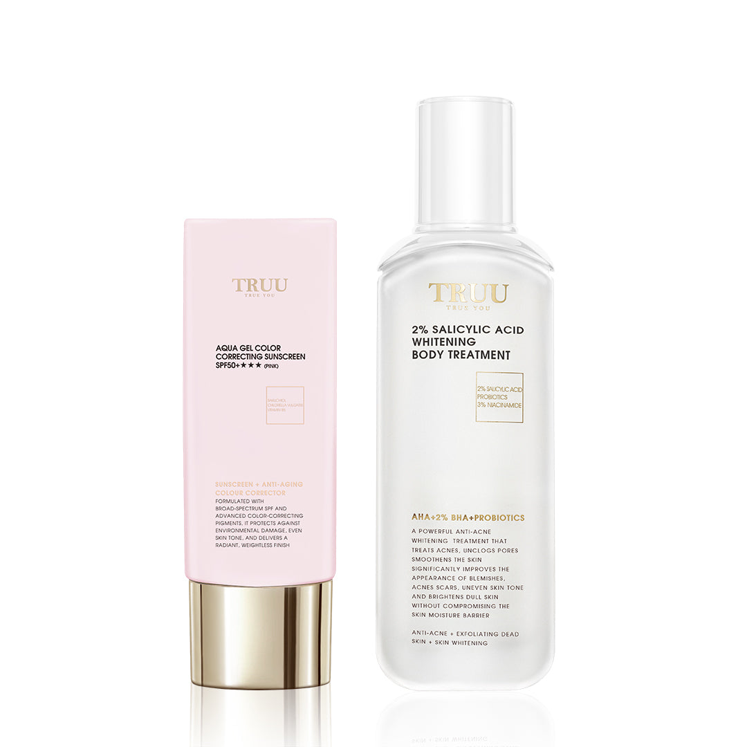 TRUU Aqua Gel Color Correcting Sunscreen Bundle Set