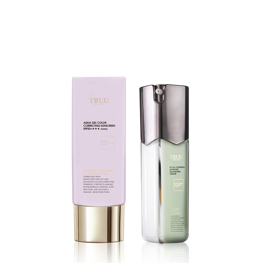 TRUU Aqua Gel Color Correcting Sunscreen Bundle Set