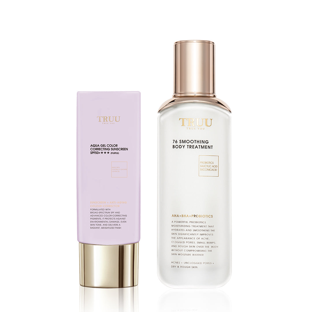 TRUU Aqua Gel Color Correcting Sunscreen Bundle Set