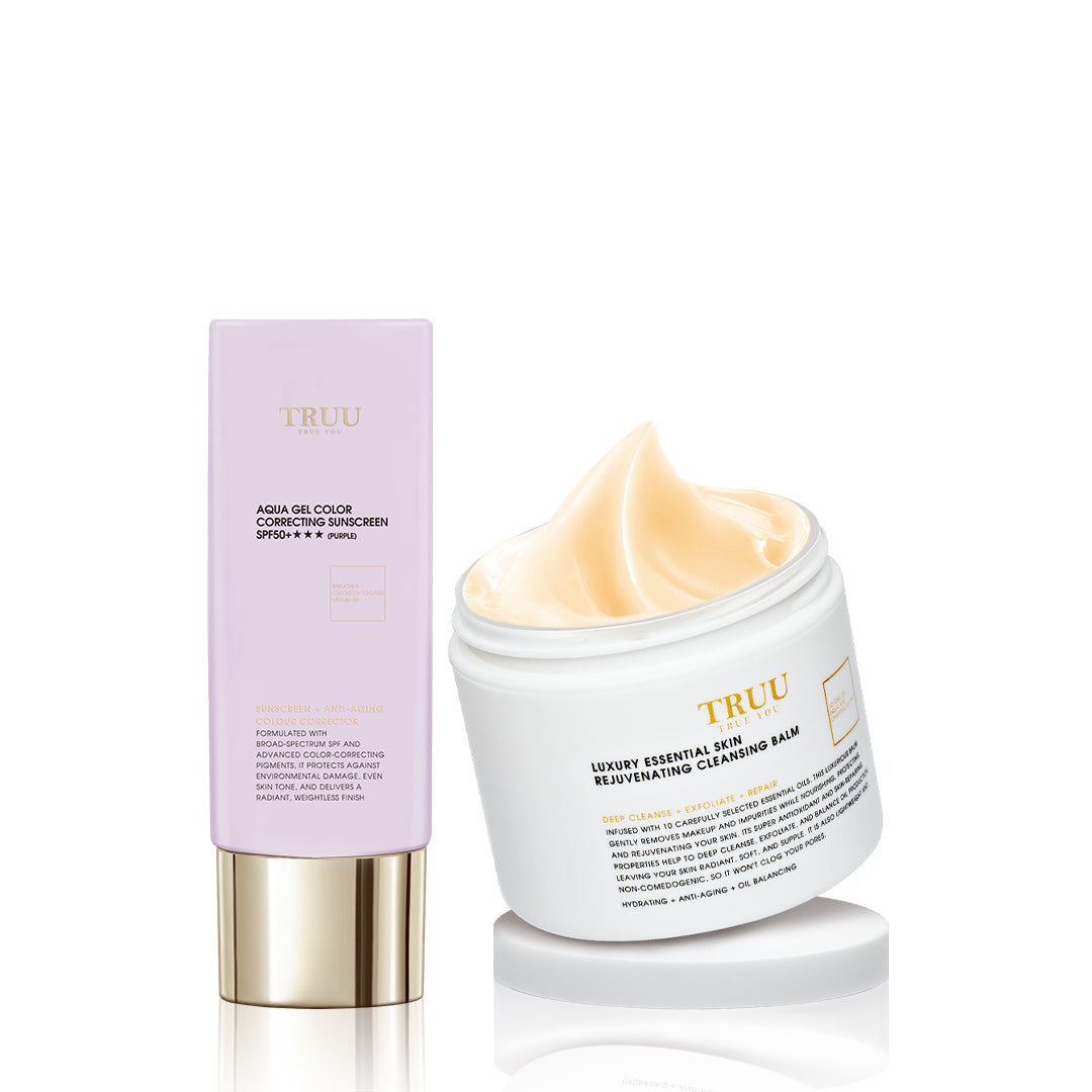 TRUU Aqua Gel Color Correcting Sunscreen Bundle Set