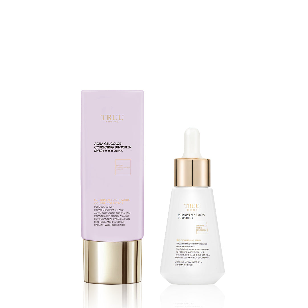 TRUU Aqua Gel Color Correcting Sunscreen Bundle Set