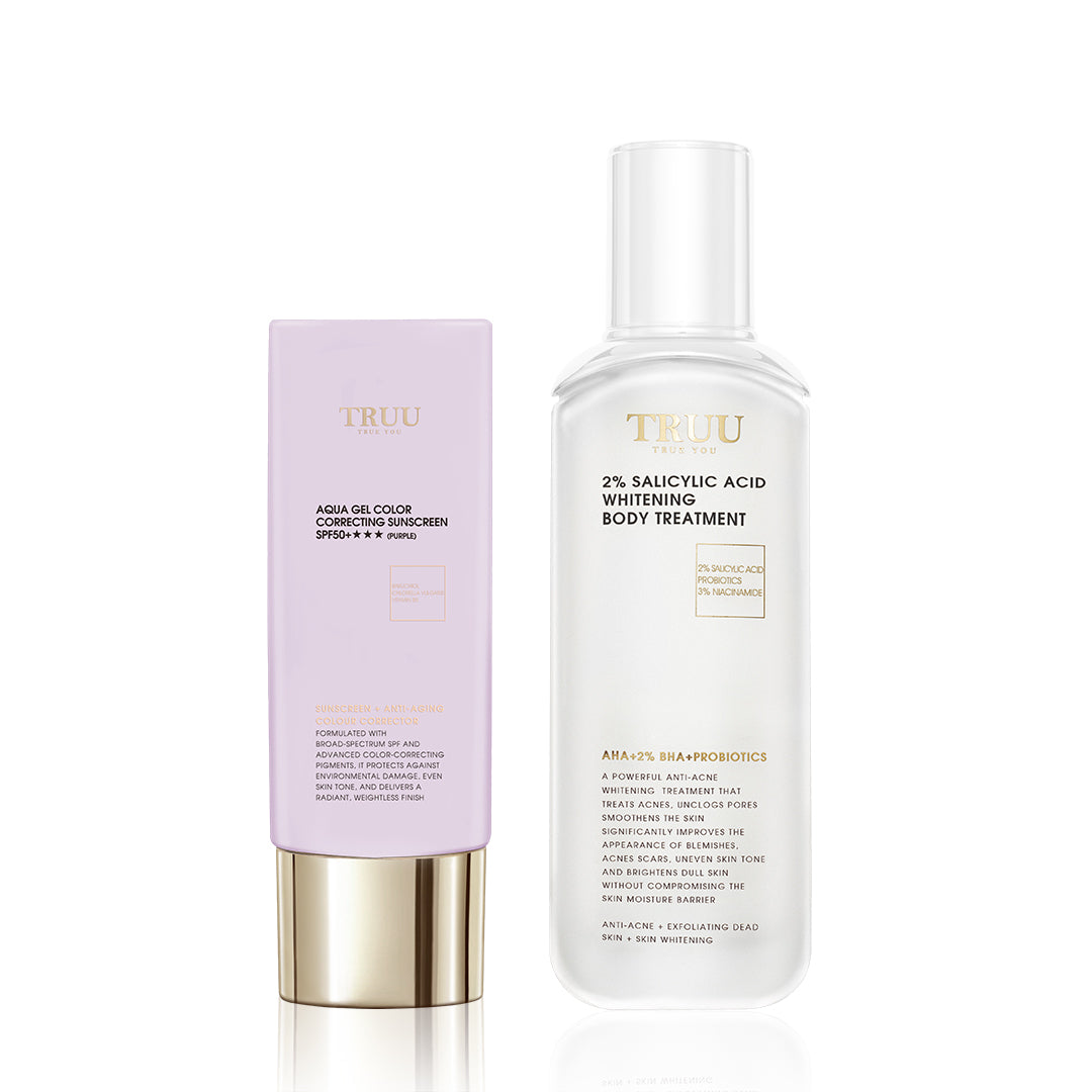 TRUU Aqua Gel Color Correcting Sunscreen Bundle Set