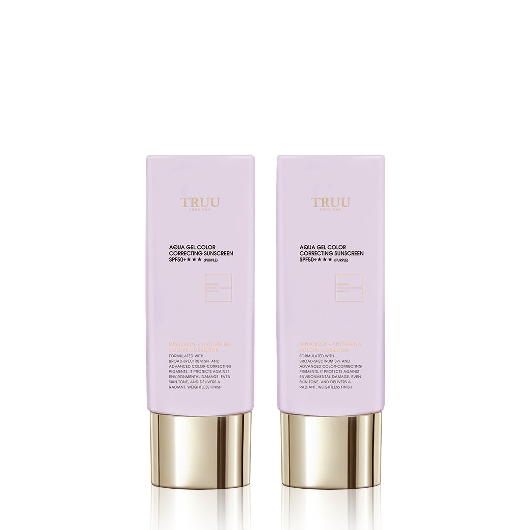 TRUU Aqua Gel Color Correcting Sunscreen Bundle Set
