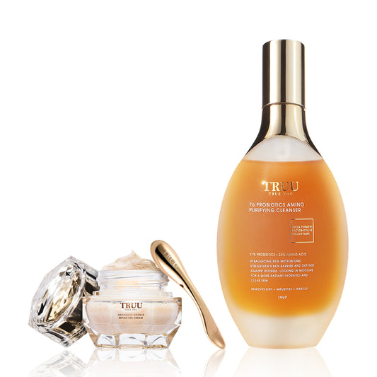 TRUU Luxe Gold Peptide Firming Eye Cream + 76 Cleanser