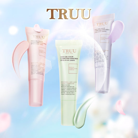 TRUU Aqua Gel Color Correcting Sunscreen SPF50+★★★ (3 warna) -10ML