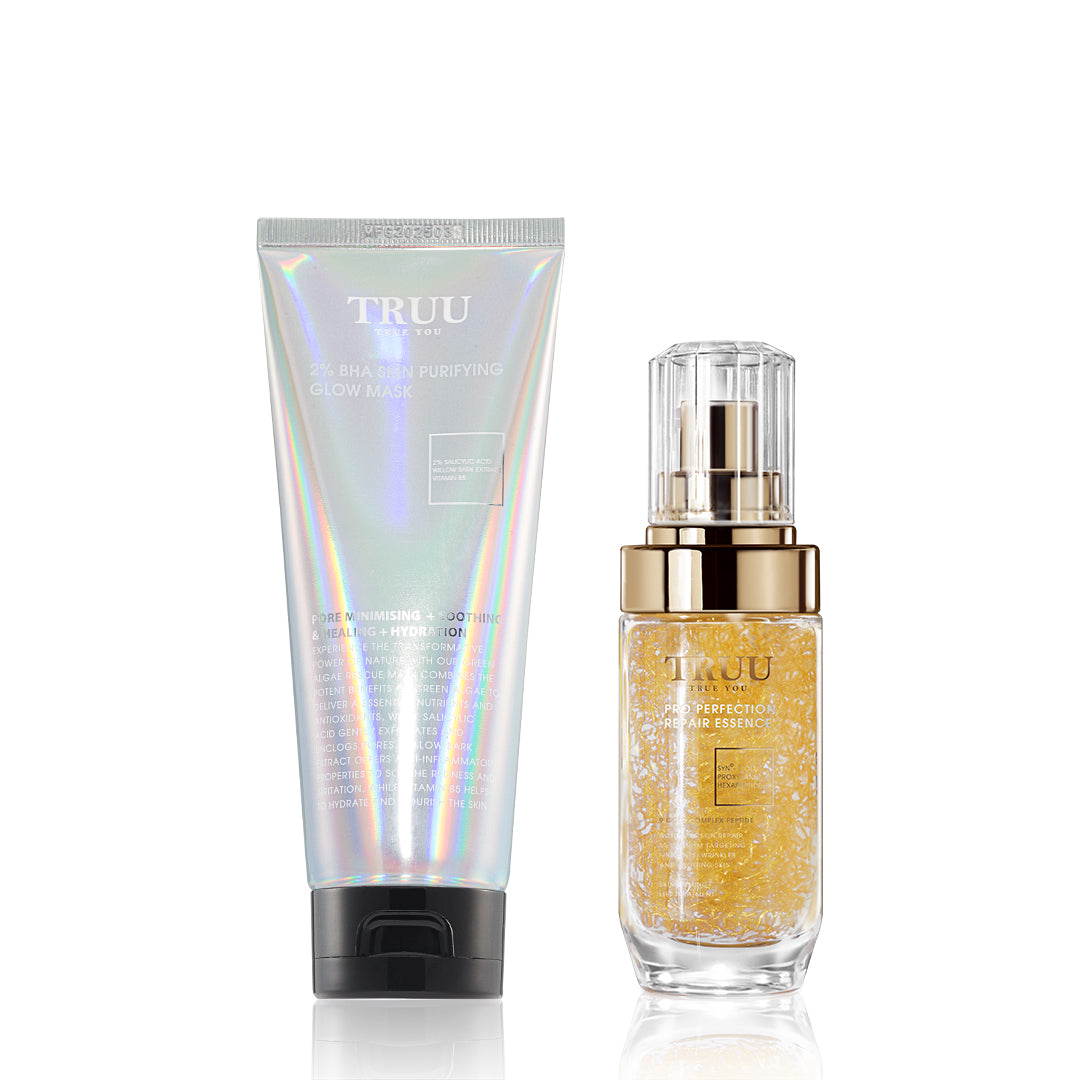 TRUU 2% BHA Skin Purifying Glow Mask + Pro Perfection Repair Essence