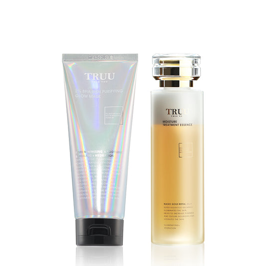 TRUU 2% BHA Skin Purifying Glow Mask + Royal Jelly Moisture Toner