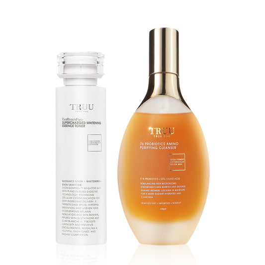 TRUU 76 Probiotics Amino Purifying Cleanser + ExoRegenPro+™ Whitening Toner