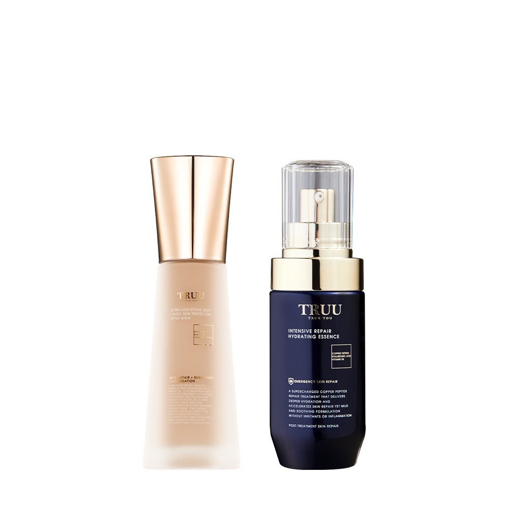 TRUU Ultra Luxe Royal Jelly Tinted Skin Perfector SPF50★★★ + 5 types of Essence Pick One