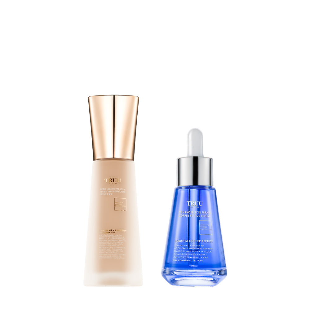 TRUU Ultra Luxe Royal Jelly Tinted Skin Perfector SPF50★★★ + 5 types of Essence Pick One