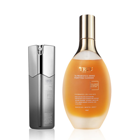 TRUU 76 Probiotics Amino Purifying Cleanser + PDRN ExoRegenPro+™ Rentinol Age-Renewal Lifting Cream