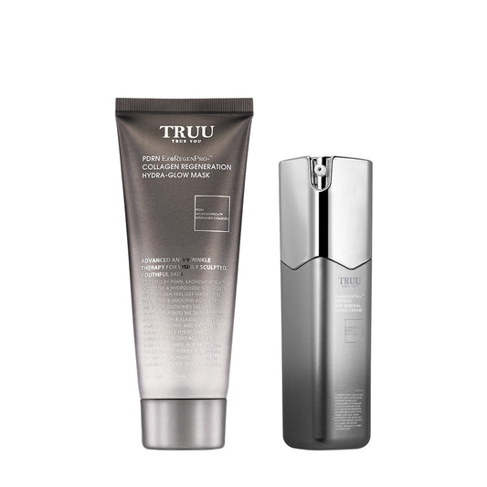 TRUU Collagen Regeneration Hydra-Glow Mask + PDRN ExoRegenPro+™ Retinol Lifting Cream