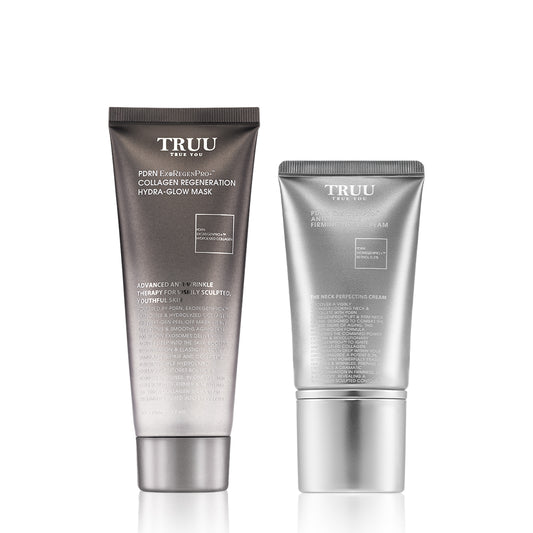 TRUU Collagen Regeneration Hydra-Glow Mask + PDRN ExoRegenPro+™ Anti-Wrinkle Firming Neck Cream