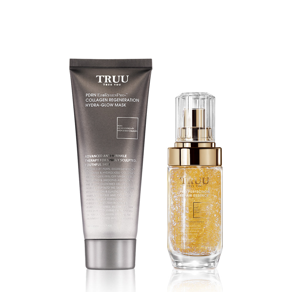 TRUU PDRN ExoRegenPro+ Collagen Regeneration Hydra-Glow Mask Bundle Set