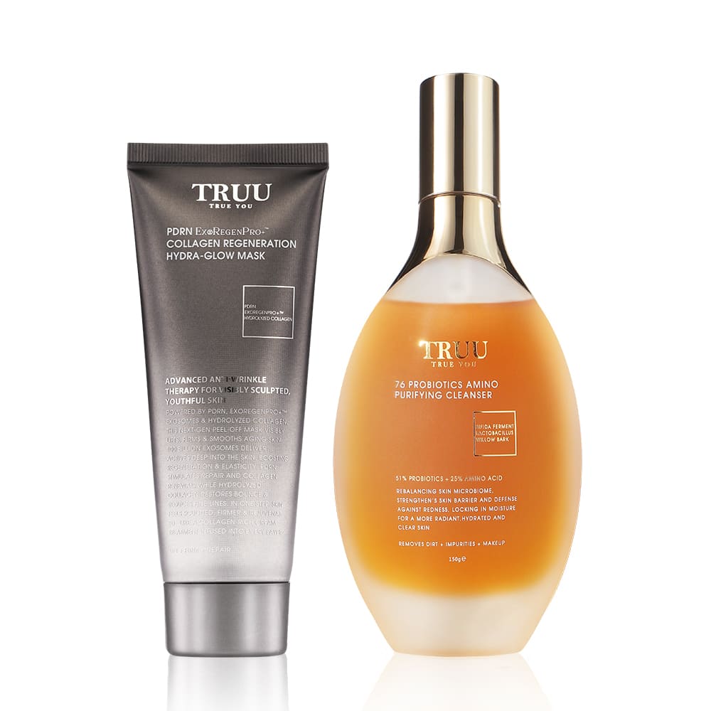TRUU PDRN ExoRegenPro+ Collagen Regeneration Hydra-Glow Mask Bundle Set