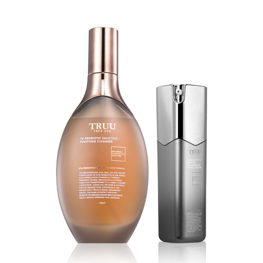 TRUU 76 Salicylic Purifying Cleanser + (ExoRegenPro+™ Royal Jelly Renewal Cream / PDRN ExoRegenPro+™ Cream / Soothing Repair Cream / Snow Gentian Cream) Pick One
