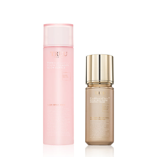 TRUU PDRN ExoRegenPro+™ Youth Collagen Glow Essence + (ExoRegenPro+™ Renewal Cream / PDRN Age-Renewal Lifting Cream) Pick One