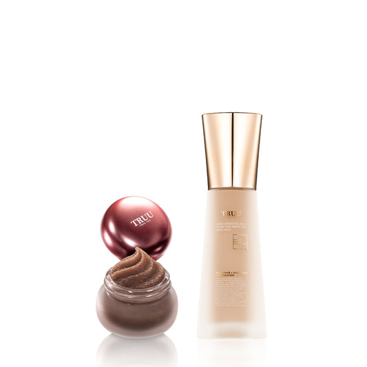 TRUU Cranberry Blush Lip Scrub + Ultra Luxe Royal Jelly Tinted Skin Perfector SPF50★★★ (PREORDER End July)