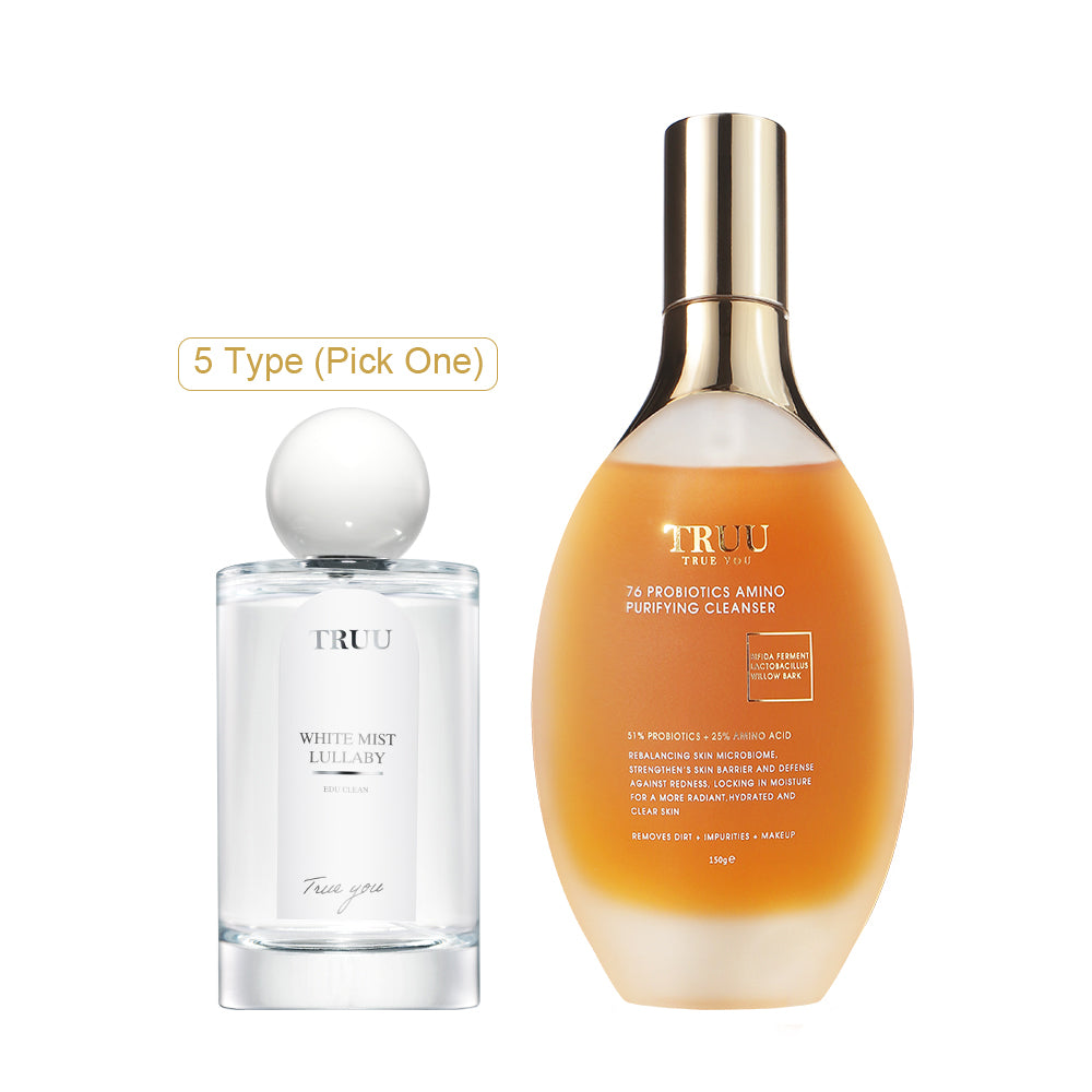 TRUU Serenity Realm (Pick One) + (76 Probiotics Amino Purifying Cleanser / 76 Probiotic Salicylic Purifying Cleanser) Pick One