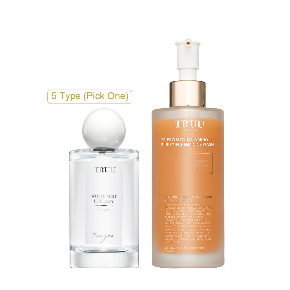 TRUU Serenity Realm (Pick One) + 76 Probiotics Amino Purifying Feminine Wash