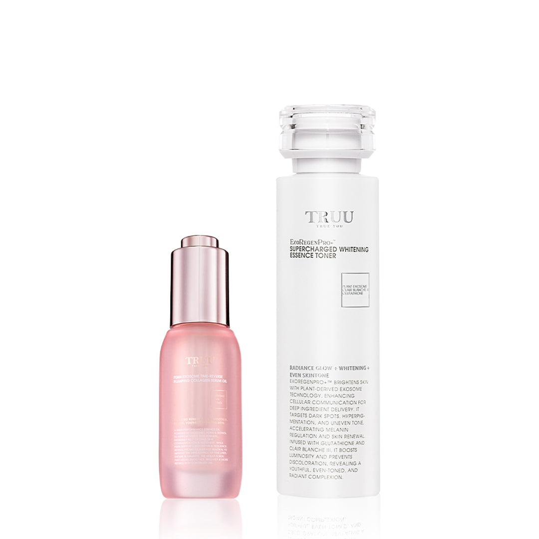 TRUU PDRN Exosome Time-Reverse Plumping Collagen Serum Oil + (Collagen Glow Essence / Whitening Essence Toner / Moisture Treatment Essence) Pick one (Preorder End Oct)