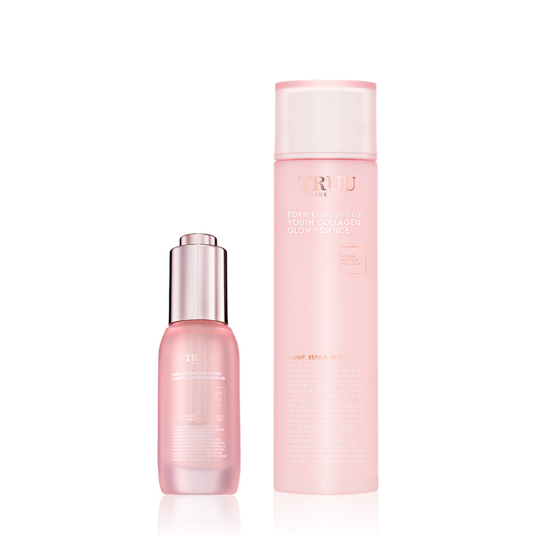TRUU PDRN Exosome Time-Reverse Plumping Collagen Serum Oil Bundle Set (Preorder End Oct)