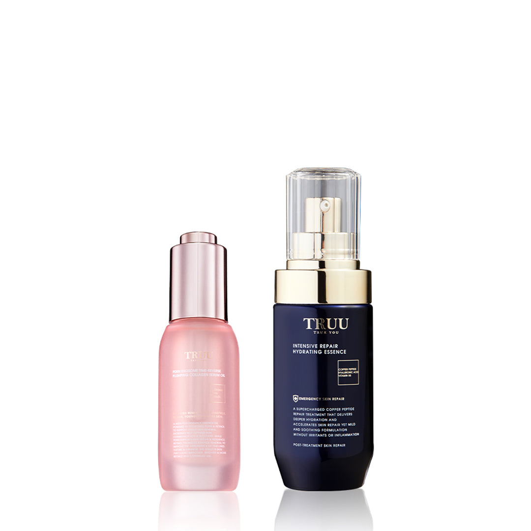 TRUU PDRN Exosome Time-Reverse Plumping Collagen Serum Oil Bundle Set (Preorder End Oct)