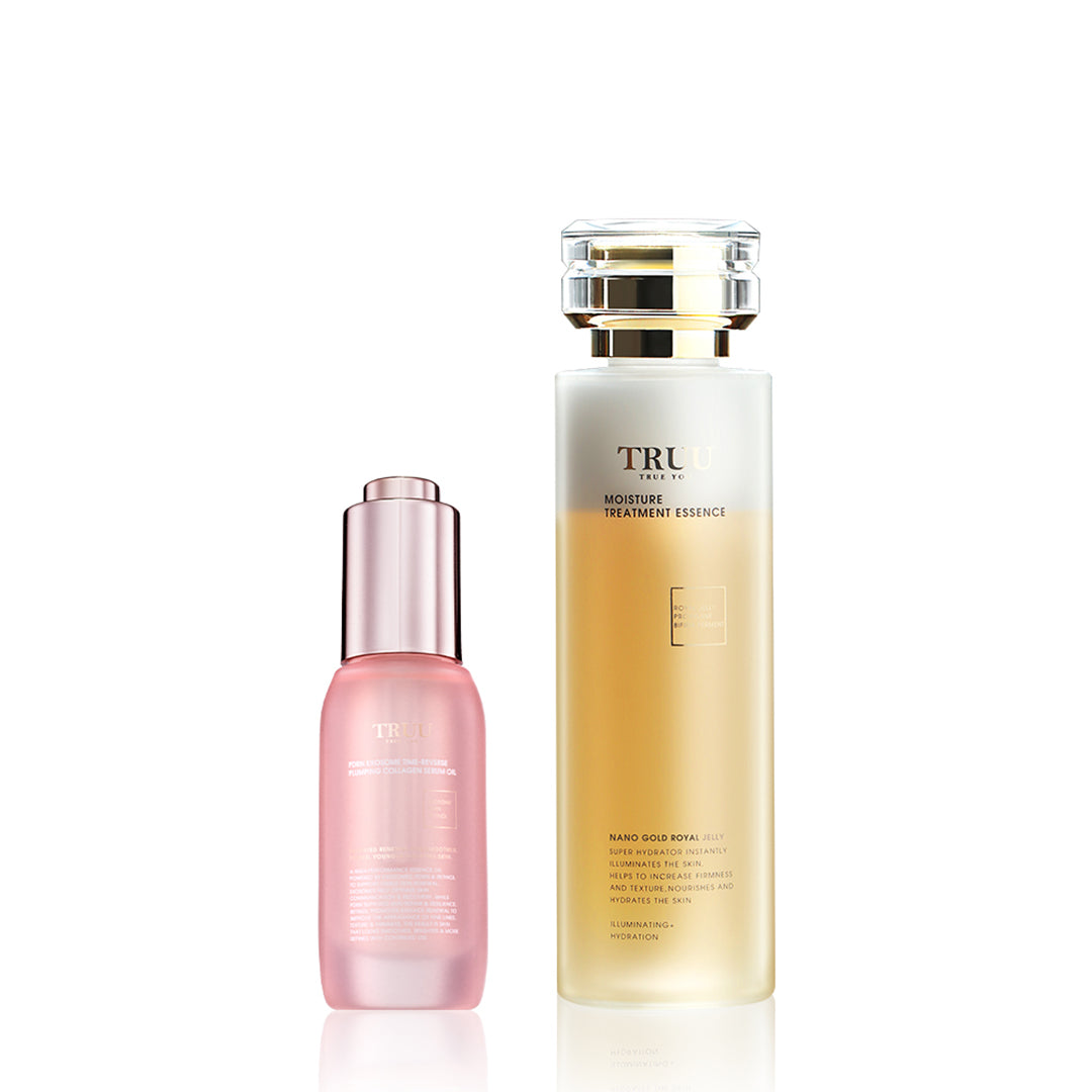 TRUU PDRN Exosome Time-Reverse Plumping Collagen Serum Oil + (Collagen Glow Essence / Whitening Essence Toner / Moisture Treatment Essence) Pick one (Preorder End Oct)